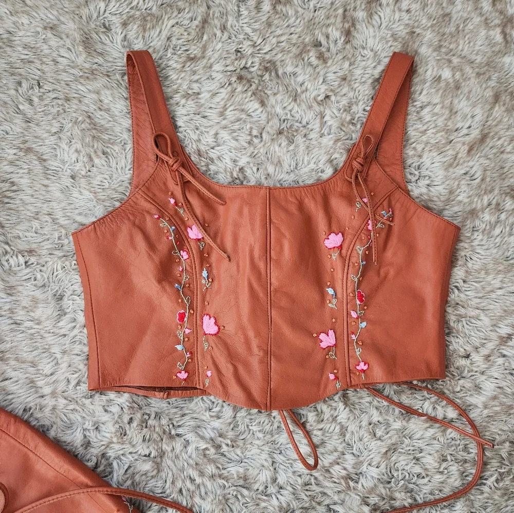 Free People Tach Clothing Lexana‎ Set Rust Brown Orange Women's Size XL - Picture 8 of 14